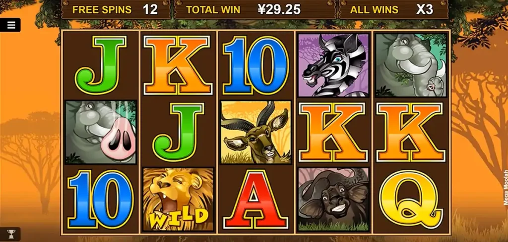 Mega Moolah slot machine for UK players